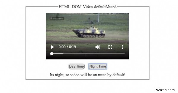 HTML DOM Video defaultMute Thuộc tính 