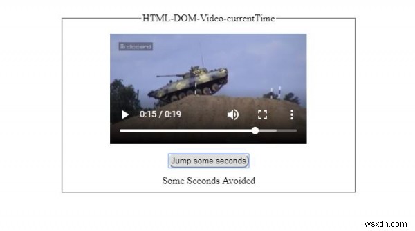 HTML DOM Video currentTime Thuộc tính 