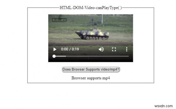 Phương thức HTML DOM Video canPlayType () 