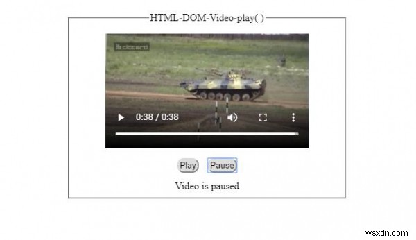 Phương thức phát () HTML DOM Video 