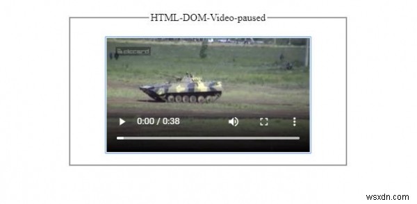 Thuộc tính video HTML DOM bị tạm dừng 