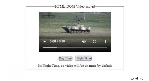 Thuộc tính video HTML DOM bị tắt tiếng 