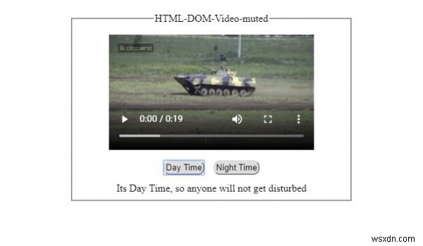 Thuộc tính video HTML DOM bị tắt tiếng 