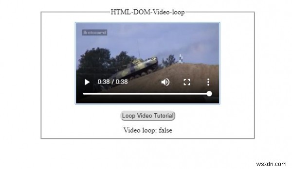 Thuộc tính vòng lặp video DOM HTML 