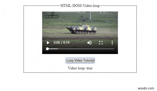 Thuộc tính vòng lặp video DOM HTML 