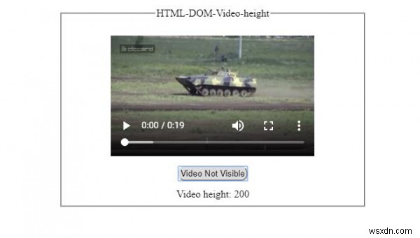 Thuộc tính chiều cao video DOM HTML 