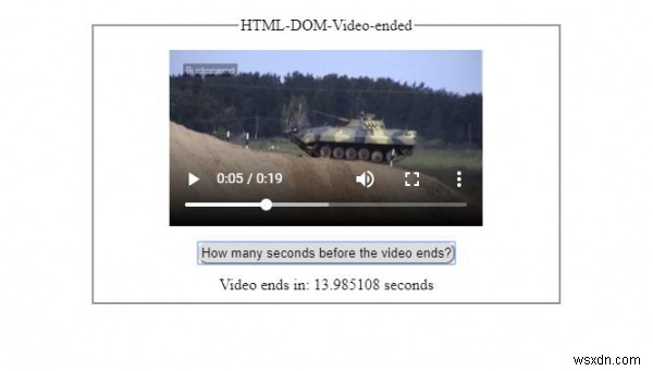 Thuộc tính video HTML DOM đã kết thúc 