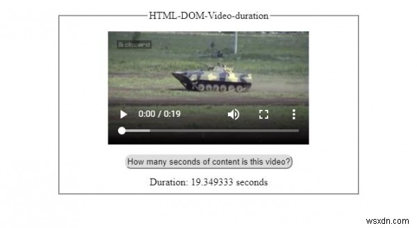 HTML DOM Thuộc tính thời lượng video 