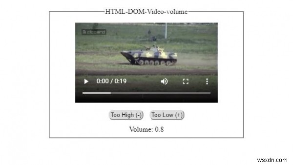 Thuộc tính khối lượng video DOM HTML 