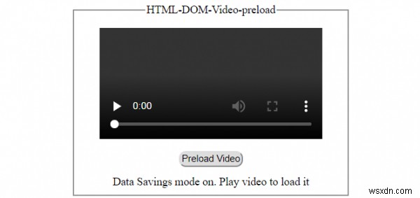Thuộc tính tải trước HTML DOM Video 