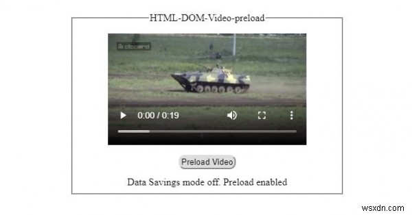 Thuộc tính tải trước HTML DOM Video 