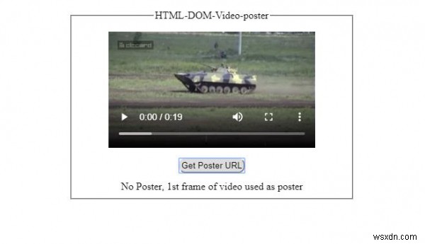 HTML DOM Thuộc tính áp phích video 