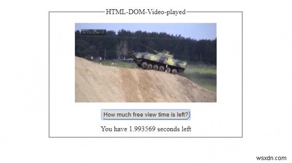 Thuộc tính HTML DOM Video đã phát 