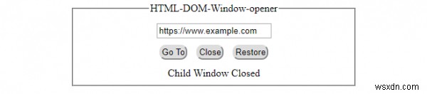Thuộc tính công cụ mở cửa sổ DOM HTML 
