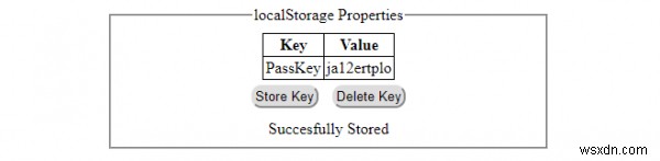 Thuộc tính HTML DOM localStorage 