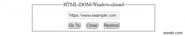 Thuộc tính HTML DOM Window đã đóng 