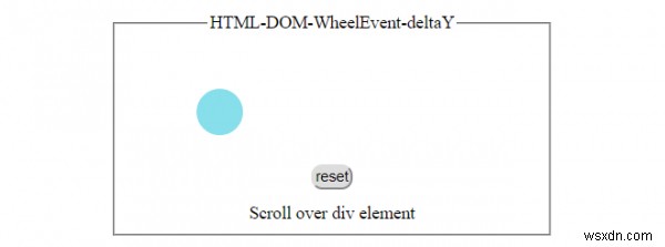 Thuộc tính HTML DOM WheelEvent deltaY 