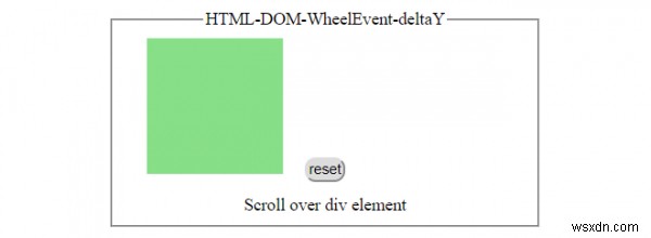 Thuộc tính HTML DOM WheelEvent deltaY 