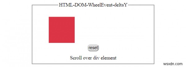 Thuộc tính HTML DOM WheelEvent deltaY 