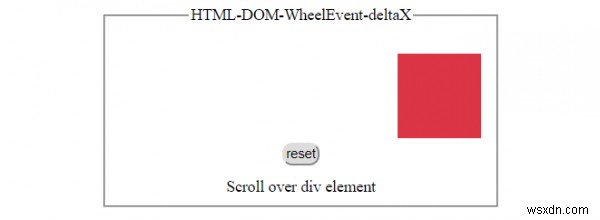 Thuộc tính HTML DOM WheelEvent deltaX 