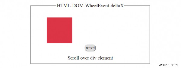 Thuộc tính HTML DOM WheelEvent deltaX 