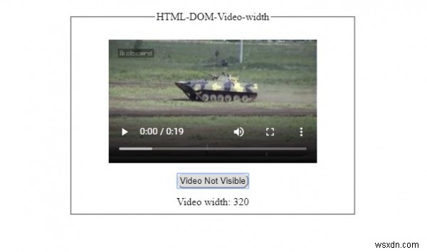 Thuộc tính chiều rộng video HTML DOM 