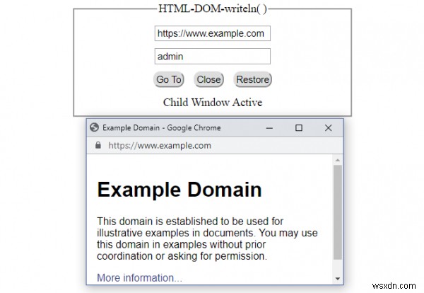 Phương thức HTML DOM writeln () 
