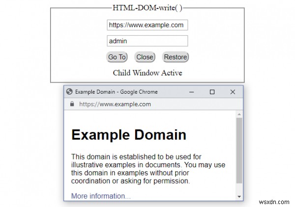 Phương thức HTML DOM write () 