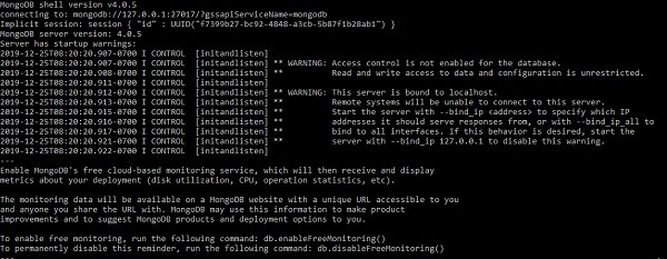 Làm thế nào để chạy MongoDB shell bằng lệnh mongos? 