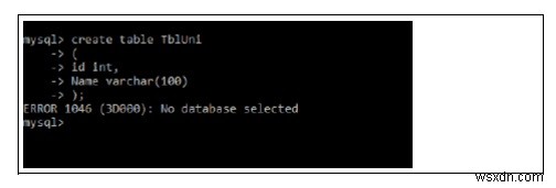 Lỗi MySQL - # 1046 - Không có cơ sở dữ liệu nào được chọn 