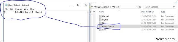Làm cách nào để lưu kết quả truy vấn MySQL vào tệp excel hoặc .txt? 