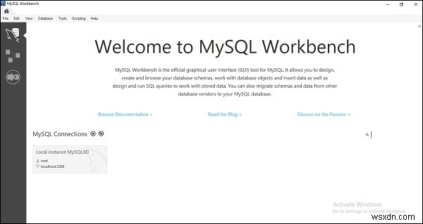 Làm thế nào để lấy mô hình ER của cơ sở dữ liệu từ máy chủ với MySQL Workbench? 