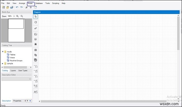 Làm thế nào để lấy mô hình ER của cơ sở dữ liệu từ máy chủ với MySQL Workbench? 