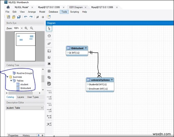 Làm thế nào để lấy mô hình ER của cơ sở dữ liệu từ máy chủ với MySQL Workbench? 