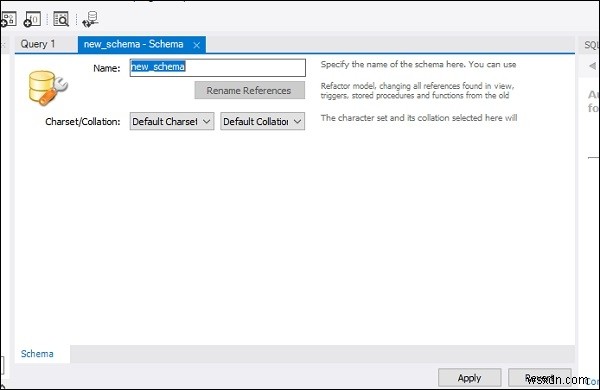 Tạo cơ sở dữ liệu mới với MySQL Workbench? 