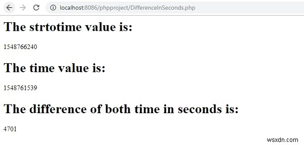 Phương thức TIME_TO_SEC () của MySQL trong PHP để chuyển đổi datetime sang giây là gì? 