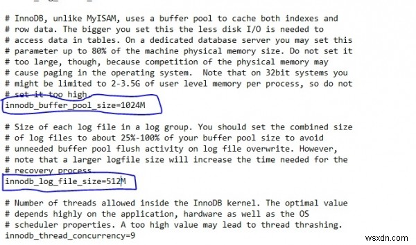 Đặt cấu hình MySQL tối ưu trong my.cnf? 