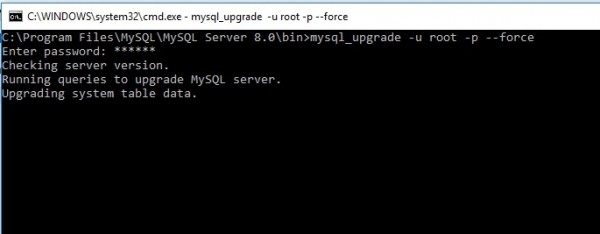 Làm thế nào để nâng cấp máy chủ MySQL từ dòng lệnh? 