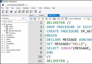 Tạo một Thủ tục được lưu trữ bằng MySQL Workbench? 