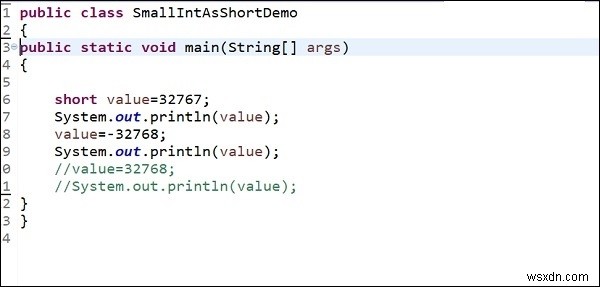 Java tương đương với smallint của MySQL là gì? 