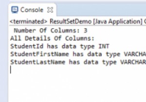 Đếm số cột trong bảng MySQL với Java 