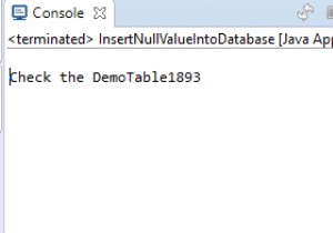 Ứng dụng Java để chèn giá trị null vào cơ sở dữ liệu MySQL? 