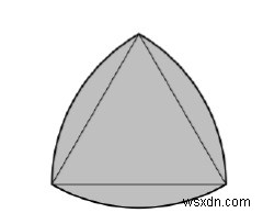 Tam giác Reuleaux lớn nhất trong A Square ở C? 