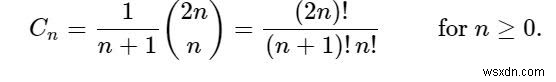 Chương trình C / C ++ cho số Catalan thứ n? 