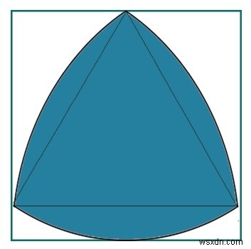 Tam giác Reuleaux lớn nhất trong A Square? 