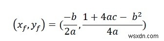 C / C ++ Chương trình tìm đỉnh, tiêu điểm và ma trận trực tiếp của một parabol? 