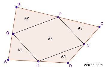 C ++ Chu vi và Diện tích của Hình bình hành Varignon 