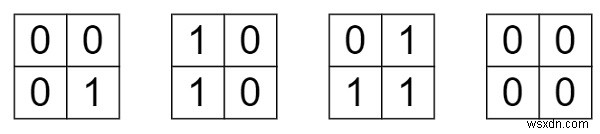 Số lần lật tối thiểu để chuyển đổi ma trận nhị phân thành ma trận 0 trong C ++ 