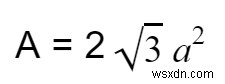 Chương trình cho Diện tích bề mặt của Khối bát diện trong C ++ 