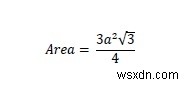 Diện tích của hình tam giác lớn nhất trong một hình lục giác trong C ++ 